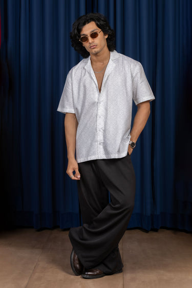 The “Inferno Veil" Cuban Collared Shirt