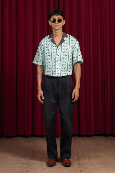 The "Shower of Forms" Cuban Collared Shirt