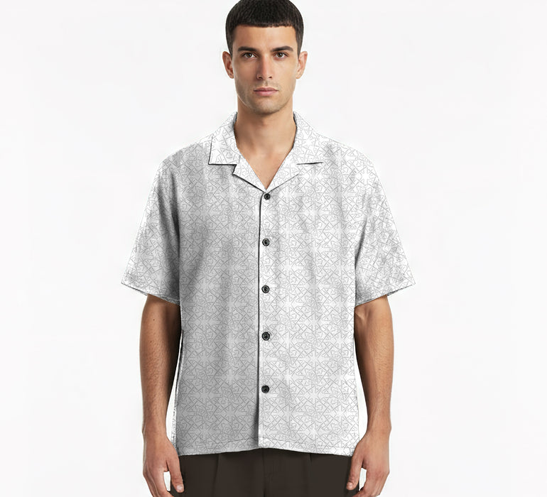 The “Inferno Veil" Cuban Collared Shirt