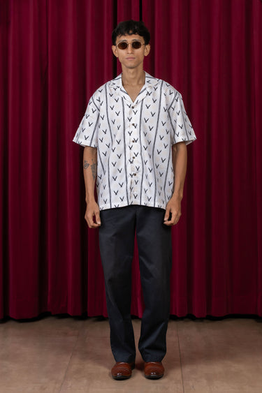 The "Shower of Forms" Cuban Collared Shirt