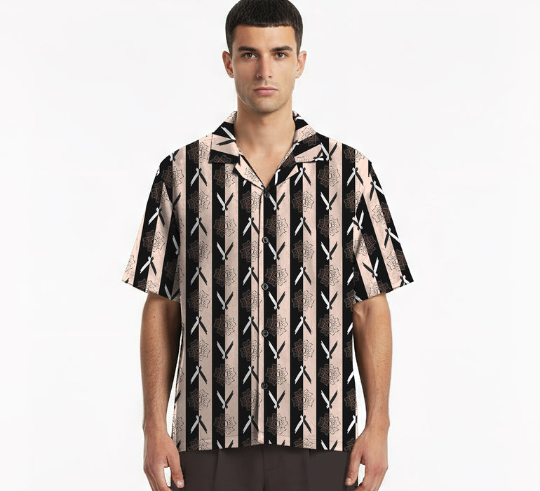 The "Falling Halves" Cuban Collared Shirt