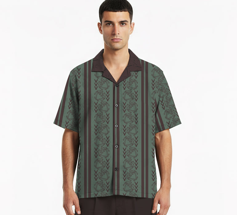 The "Celestial Descent" Cuban Collared Shirt