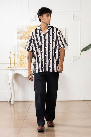 The "Falling Halves" Cuban Collared Shirt