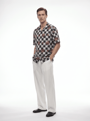 The "Astral Dynasty" Cuban Collared Shirt