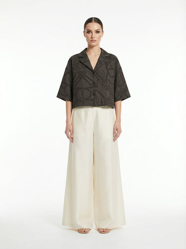 The "Timeless Impressions" Cuban Collared Cropped Shirt