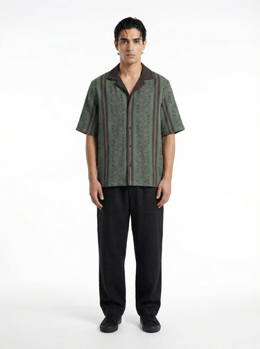 The "Celestial Descent" Cuban Collared Shirt