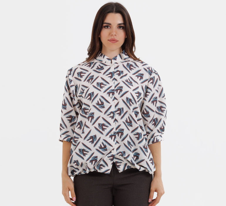 The "Mythikaya" Zen Collar Top - Peach