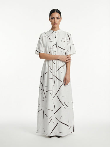 The "Rough Notes" Dress With Elasticated Waistband