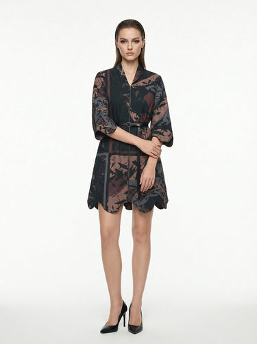 The "Cosmic Chaos" Knee Length Dress
