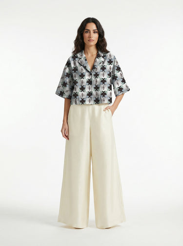 The "Dynarche" Cuban Collared Cropped Shirt