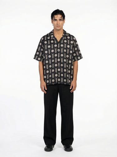 The "Echoes in Order" Cuban Collared Shirt