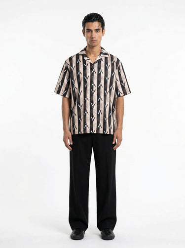 The "Falling Halves" Cuban Collared Shirt