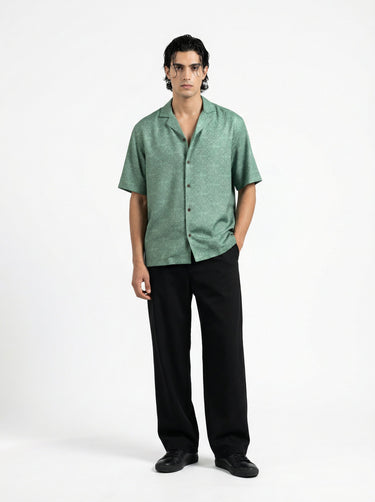 The "Inferno Veil" Cuban Collared Shirt