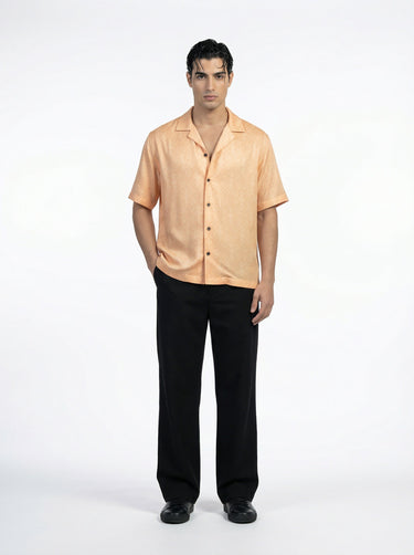 The "Inferno Veil" Cuban Collared Shirt