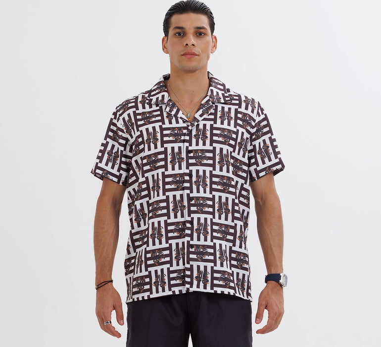The "Mireaux II" Cuban Collared Shirt - White