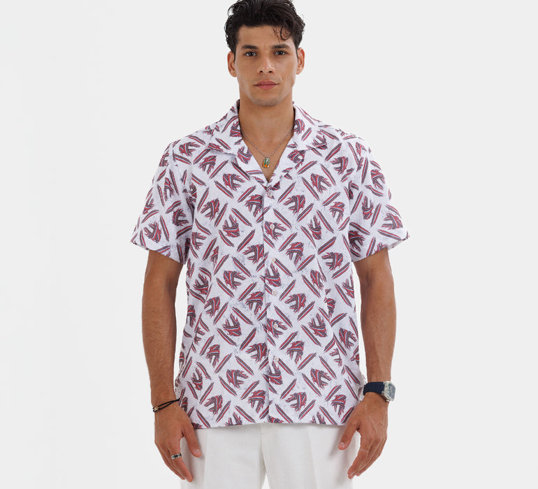 The "Mythikaya" Cuban Collared Shirt - White