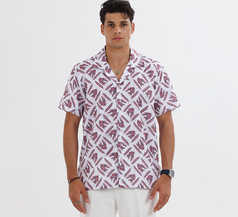The "Mythikaya" Cuban Collared Shirt - White
