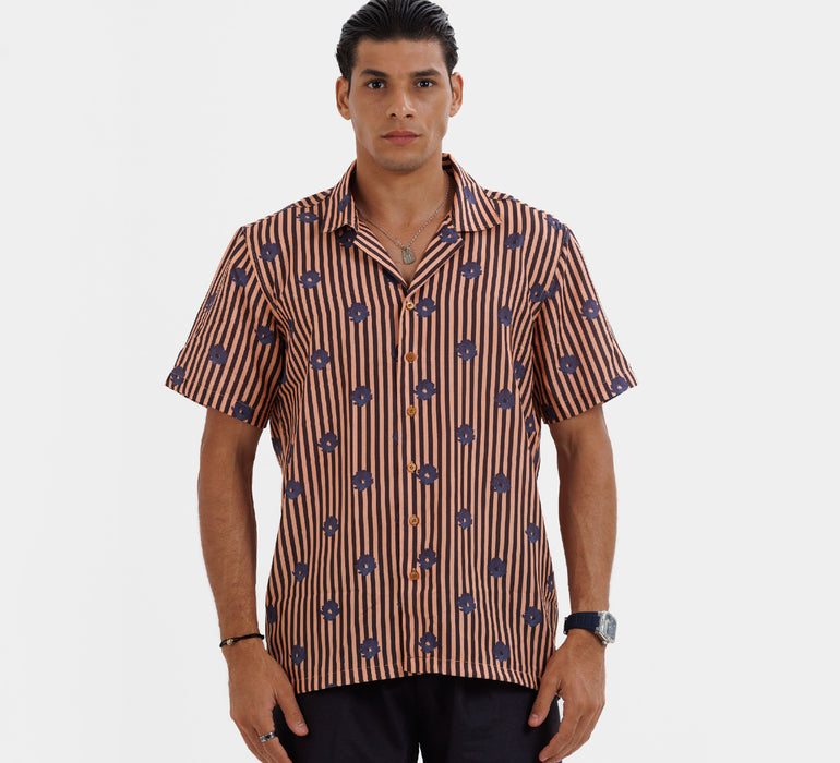 The "Opal Reign" Cuban Collared Shirt