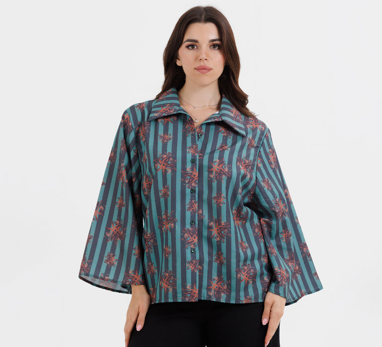 The "Lutheinn" Bell Sleeve Top - Verdara